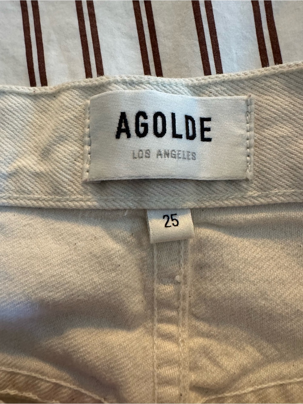 Agolde Off White 90s Straight Leg Jeans